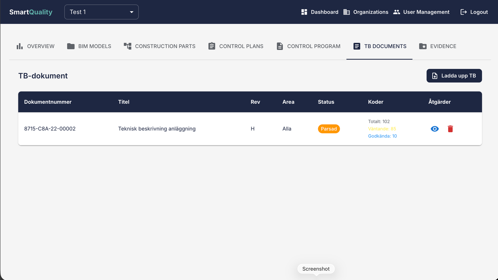 TB Documents tab